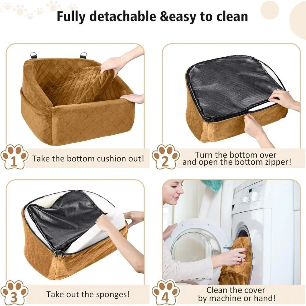 Dog Car Seat for Small Medium Dogs,Detachable